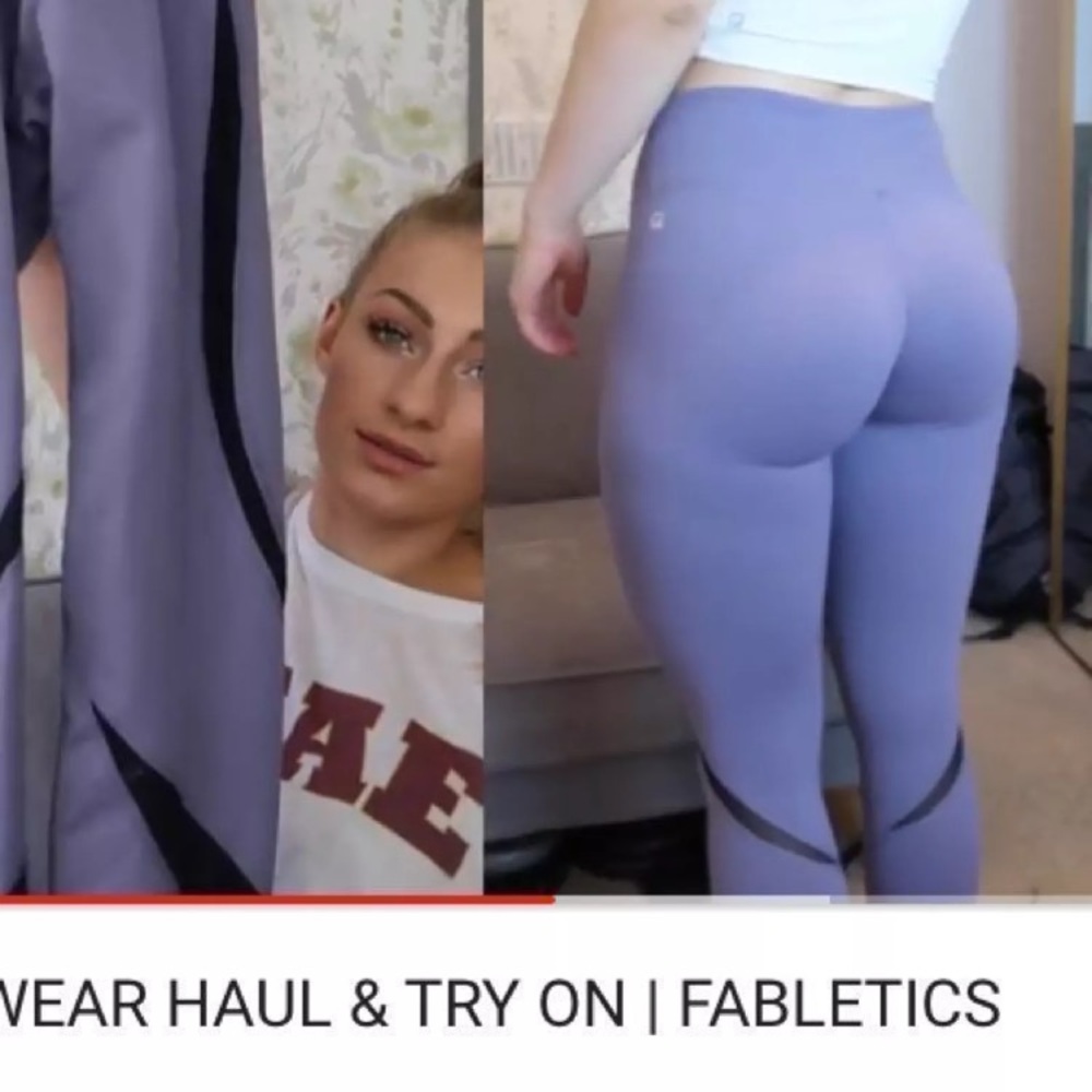 Purple mesh leggings